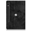 For Samsung Galaxy Tab S9+ 360 Rotation Stand Smart Leather Tablet Case(Black)
