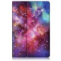 For Samsung Galaxy Tab S9+ 360 Rotation Stand Painted Smart Leather Tablet Case(Milky Way)
