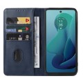 For Motorola Moto G 5G 2024 Magnetic Closure Leather Phone Case(Blue)