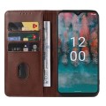 For Nokia C12 / C12 Pro / C12 Plus Magnetic Closure Leather Phone Case(Brown)