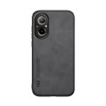 For Realme C67 4G Skin Feel Magnetic Leather Back Phone Case(Dark Grey)