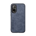 For Realme C67 4G Skin Feel Magnetic Leather Back Phone Case(Blue)