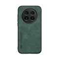 For Realme 12 5G Skin Feel Magnetic Leather Back Phone Case(Green)