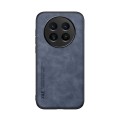 For Realme 12 5G Skin Feel Magnetic Leather Back Phone Case(Blue)