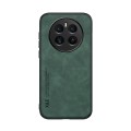 For Realme 12+ Skin Feel Magnetic Leather Back Phone Case(Green)