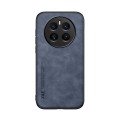 For Realme 12+ Skin Feel Magnetic Leather Back Phone Case(Blue)