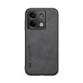 For Xiaomi Redmi Note 13 5G Skin Feel Magnetic Leather Back Phone Case(Dark Grey)