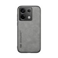 For Xiaomi Redmi Note 13 Pro 5G Skin Feel Magnetic Leather Back Phone Case(Light Grey)