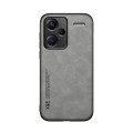 For Xiaomi Redmi Note 13 Pro+ 5G Skin Feel Magnetic Leather Back Phone Case(Light Grey)