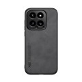 For Xiaomi 14 Skin Feel Magnetic Leather Back Phone Case(Dark Grey)