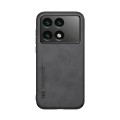 For Xiaomi Redmi K70 Skin Feel Magnetic Leather Back Phone Case(Dark Grey)
