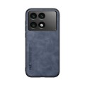 For Xiaomi Redmi K70 Skin Feel Magnetic Leather Back Phone Case(Blue)