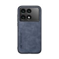 For Xiaomi Redmi K70E Skin Feel Magnetic Leather Back Phone Case(Blue)