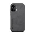 For Xiaomi Redmi Note 13 4G Skin Feel Magnetic Leather Back Phone Case(Dark Grey)