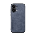 For Xiaomi Redmi Note 13 4G Skin Feel Magnetic Leather Back Phone Case(Blue)