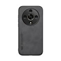 For Honor X9b Skin Feel Magnetic Leather Back Phone Case(Dark Grey)