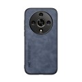 For Honor X9b Skin Feel Magnetic Leather Back Phone Case(Blue)