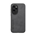 For Honor 100 Pro Skin Feel Magnetic Leather Back Phone Case(Dark Grey)