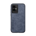 For Honor 100 Skin Feel Magnetic Leather Back Phone Case(Blue)