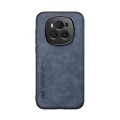 For Honor Magic6 Skin Feel Magnetic Leather Back Phone Case(Blue)