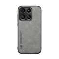 For Honor X8b Skin Feel Magnetic Leather Back Phone Case(Light Grey)