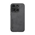 For Honor X8b Skin Feel Magnetic Leather Back Phone Case(Dark Grey)