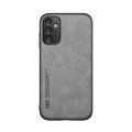 For Samsung Galaxy A15 Skin Feel Magnetic Leather Back Phone Case(Light Grey)
