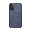 For Samsung Galaxy A15 Skin Feel Magnetic Leather Back Phone Case(Blue)