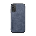 For Samsung Galaxy A05s Skin Feel Magnetic Leather Back Phone Case(Blue)