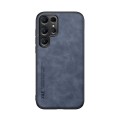 For Samsung Galaxy S24 Ultra 5G Skin Feel Magnetic Leather Back Phone Case(Blue)