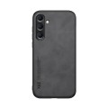 For Samsung Galaxy S24+ 5G Skin Feel Magnetic Leather Back Phone Case(Dark Grey)