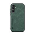 For Samsung Galaxy S24+ 5G Skin Feel Magnetic Leather Back Phone Case(Green)