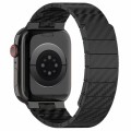 For Apple Watch Series 2 42mm Carbon Fiber Magnetic Loop Watch Band(Black)