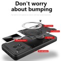 For OnePlus 12R 5G CD Texture Sliding Camshield Magnetic Holder Phone Case(Black)