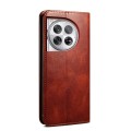 For OnePlus Ace 3 Oil Wax Crazy Horse Texture Leather Phone Case(Brown)