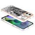 For Motorola Moto G54 Electroplating Marble Dual-side IMD Phone Case(Totem Elephant)