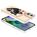 For Motorola Moto G54 Electroplating Marble Dual-side IMD Phone Case(Lucky Dog)