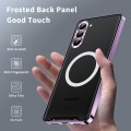 For Samsung Galaxy S24 5G MagSafe Magnetic Frosted Metal Phone Case(Purple)