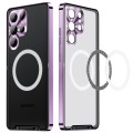 For Samsung Galaxy S24 Ultra 5G MagSafe Magnetic Frosted Metal Phone Case(Purple)