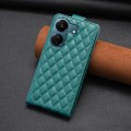 For Xiaomi Redmi 13C Diamond Lattice Vertical Flip Leather Phone Case(Green)