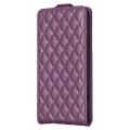 For Xiaomi Poco M6 Pro 4G Diamond Lattice Vertical Flip Leather Phone Case(Dark Purple)