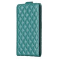 For Xiaomi Poco M6 Pro 4G Diamond Lattice Vertical Flip Leather Phone Case(Green)