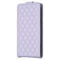 For Xiaomi Poco M6 Pro 4G Diamond Lattice Vertical Flip Leather Phone Case(Purple)
