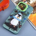 For iPhone 15 Pro Max Animal Pattern PC Phone Case(Penguin)