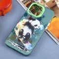 For iPhone 15 Pro Animal Pattern PC Phone Case(Panda)