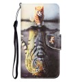 For Samsung Galaxy S23 FE 5G Colored Drawing Leather Phone Case(Tiger)