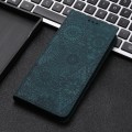 For Samsung Galaxy S24 Ultra 5G Ethnic Embossed Adsorption Leather Phone Case(Blue)