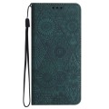 For Samsung Galaxy S24 Ultra 5G Ethnic Embossed Adsorption Leather Phone Case(Blue)