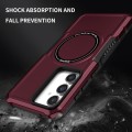 For Samsung Galaxy S23 FE MagSafe Shockproof Armor Phone Case(Wine Red)