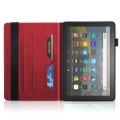 For Amazon Kindle Fire HD 10 2023 Life Tree Series Horizontal Flip Leather Tablet Case(Red)